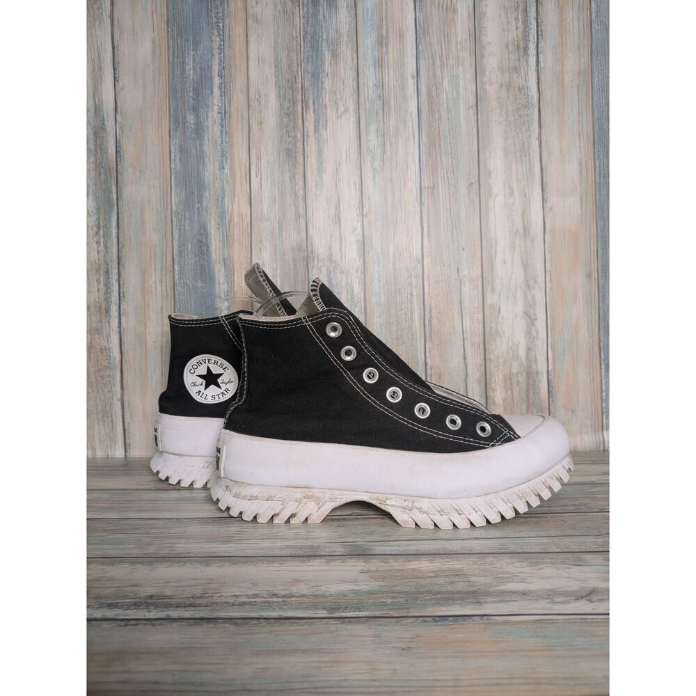 Black Converse Lugged 2.0 Chunky Platform Sneakers Size 7.5 Alt Grunge Y2K
